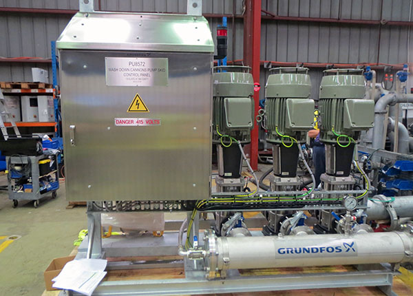 Design and Build of 3x Wash Down Pump Packages